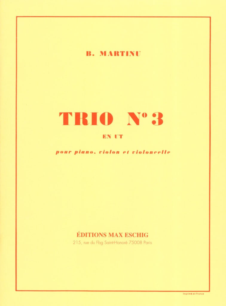 Trio No. 3 En Ut Vl-Vlc-Piano (1951)